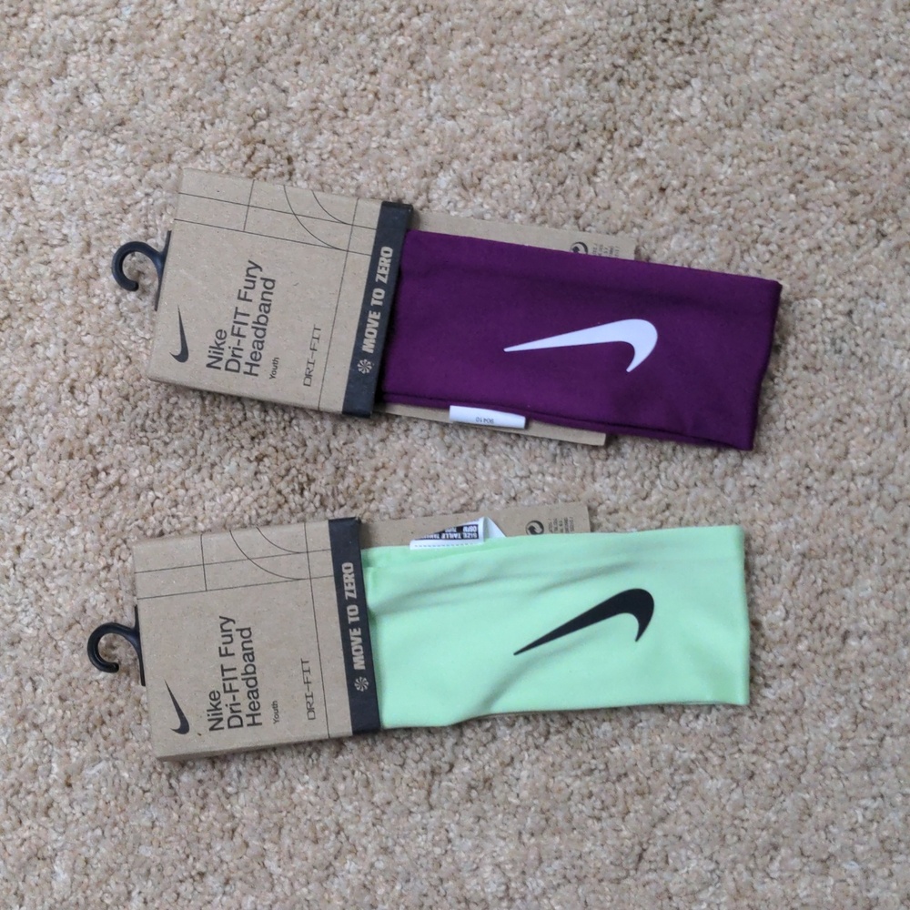 *BUNDLE For BOTH* NWT Youth Nike Dri-Fit Fury Headband